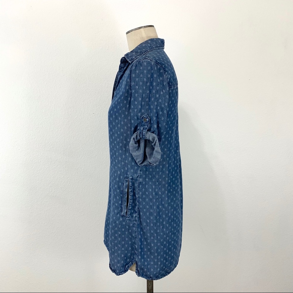 Anthropologie Cloth & Stone Tencel Dot Print Dress - Picture 4 of 7